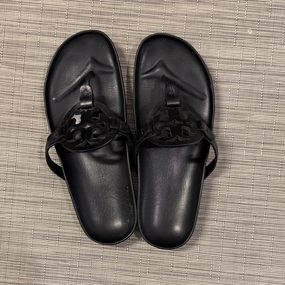 Tory Burch Black Leather Sandals (Size 9)